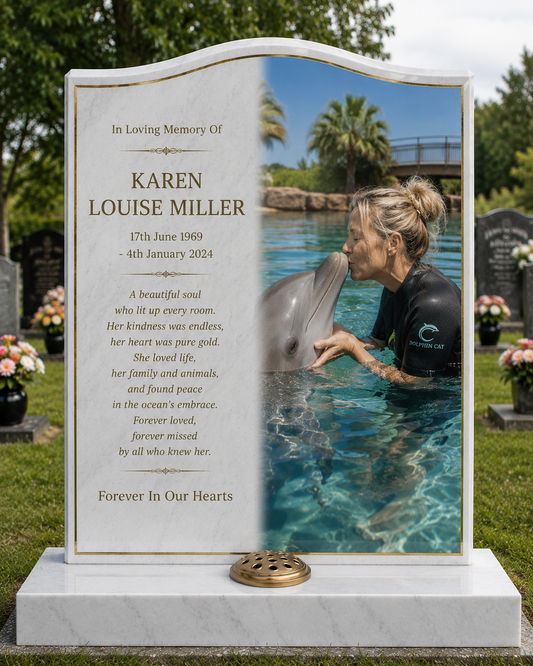 Water & Marine Life Memorials Design 1, personalised memorial design by Magic Memorials, HD0768