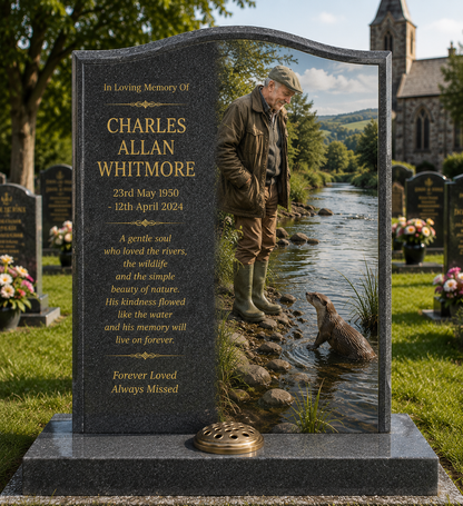 Waterside Wildlife Memorials Design 1, personalised memorial design by Magic Memorials, HD0769