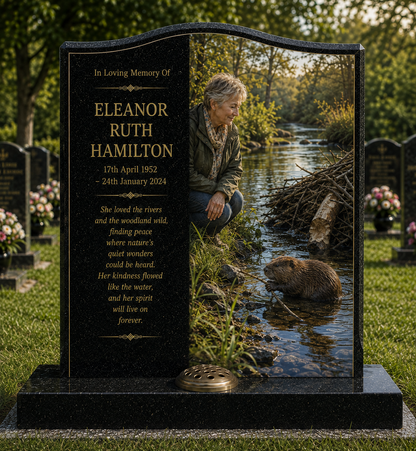 Waterside Wildlife Memorials Design 4, personalised memorial design by Magic Memorials, HD0772