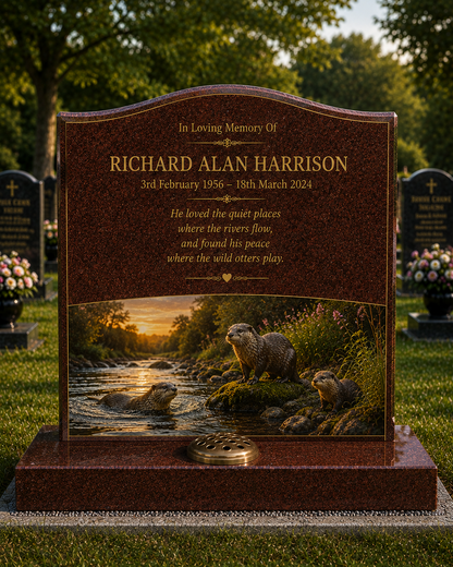 Waterside Wildlife Memorials Design 6, personalised memorial design by Magic Memorials, HD0774