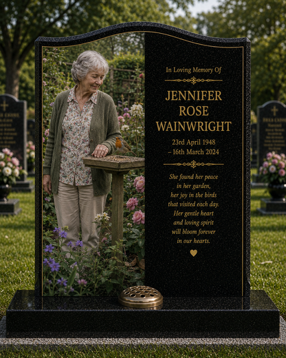 Garden & British Bird Memorials Design 2, personalised memorial design by Magic Memorials, HD0775