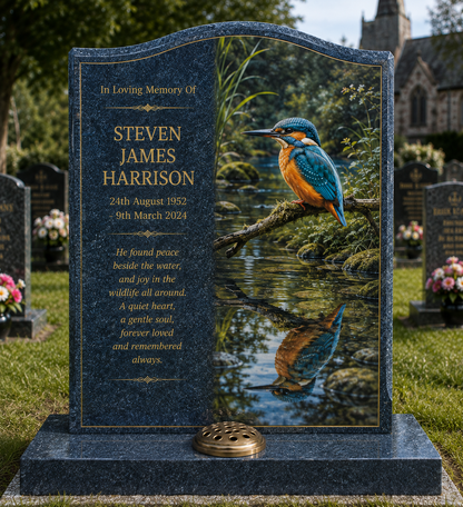 Garden & British Bird Memorials Design 3, personalised memorial design by Magic Memorials, HD0776