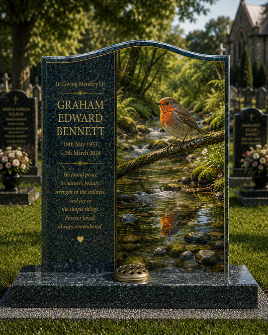 Garden & British Bird Memorials Design 1, personalised memorial design by Magic Memorials, HD0780