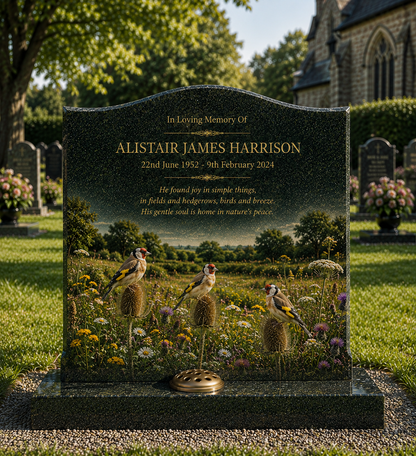 Garden & British Bird Memorials Design 7, personalised memorial design by Magic Memorials, HD0781