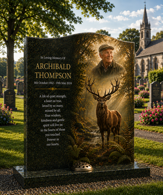 Woodland & Countryside Wildlife Design 1, personalised memorial design by Magic Memorials, HD0782