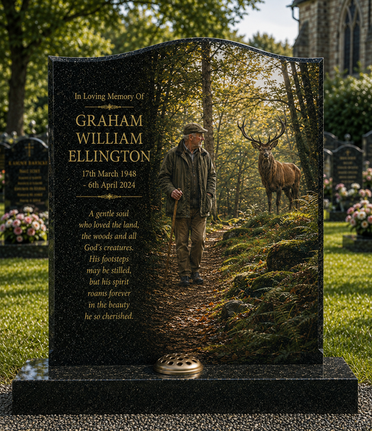Woodland & Countryside Wildlife Design 2, personalised memorial design by Magic Memorials, HD0783