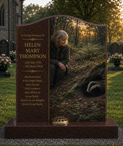 Woodland & Countryside Wildlife Design 4, personalised memorial design by Magic Memorials, HD0785