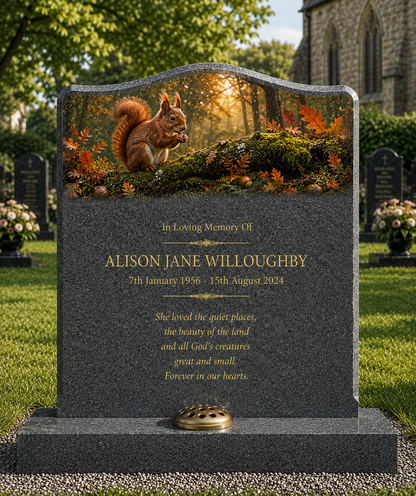 Woodland & Countryside Wildlife Design 5, personalised memorial design by Magic Memorials, HD0786