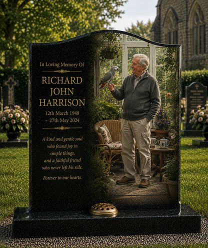 Pet & Exotic Bird Memorials Design 1, personalised memorial design by Magic Memorials, HD0788