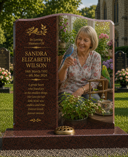 Pet & Exotic Bird Memorials Design 5, personalised memorial design by Magic Memorials, HD0792
