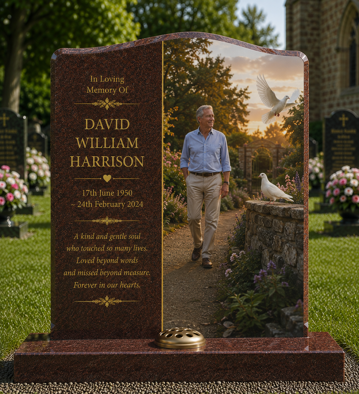 Dove & Bird of Peace Memorials Design 3, personalised memorial design by Magic Memorials, HD0794