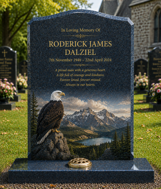 Birds of Prey Memorials Design 1, personalised memorial design by Magic Memorials, HD0800