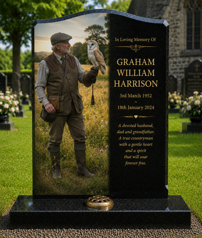 Birds of Prey Memorials Design 2, personalised memorial design by Magic Memorials, HD0801