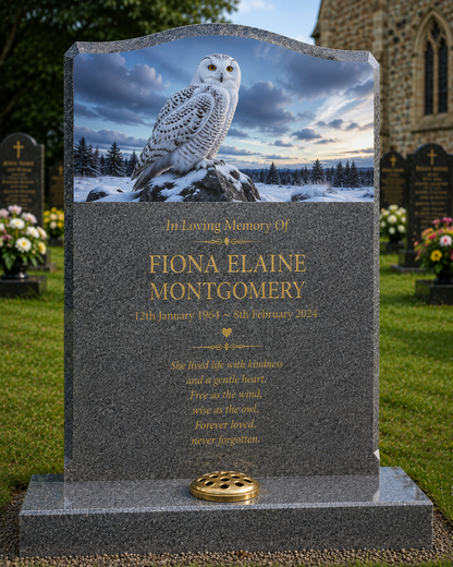 Birds of Prey Memorials Design 6, personalised memorial design by Magic Memorials, HD0805