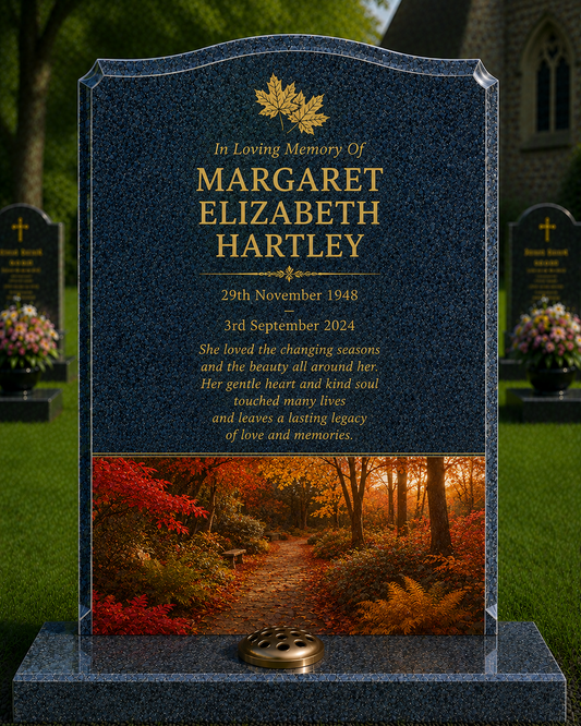 Trees & Woodland Garden Memorials Design 2, personalised memorial design by Magic Memorials, HD0829