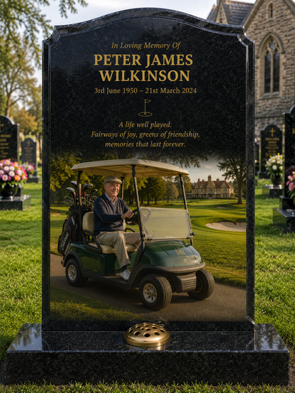 Golf Memorials Design 4, personalised memorial design by Magic Memorials, HD0874