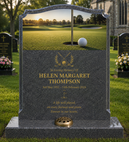 Golf Memorials Design 6, personalised memorial design by Magic Memorials, HD0876