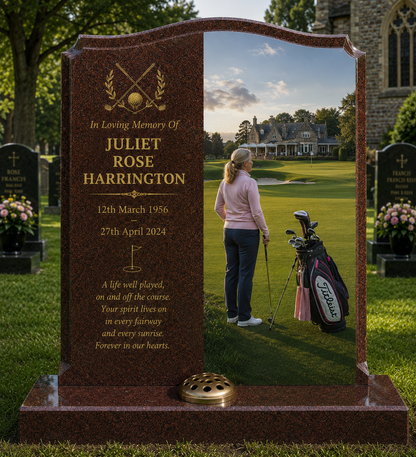 Golf Memorials Design 7, personalised memorial design by Magic Memorials, HD0877