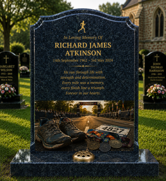 Cycling, Running & Fitness Memorials Design 2, personalised memorial design by Magic Memorials, HD0884