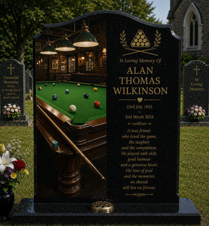 Games & Social Hobbies Memorials Design 2, personalised memorial design by Magic Memorials, HD0907