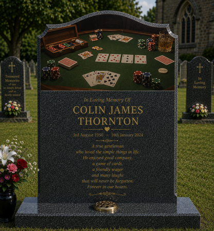 Games & Social Hobbies Memorials Design 4, personalised memorial design by Magic Memorials, HD0909