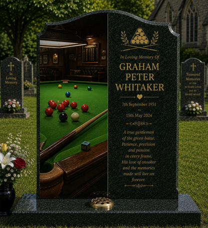 Games & Social Hobbies Memorials Design 6, personalised memorial design by Magic Memorials, HD0911
