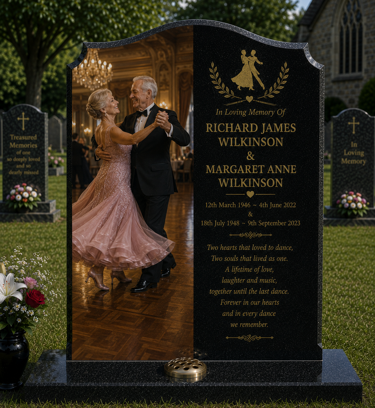 Dance & Performing Arts Memorials Design 1, personalised memorial design by Magic Memorials, HD0912