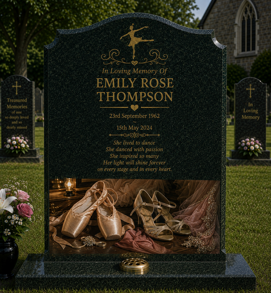 Dance & Performing Arts Memorials Design 2, personalised memorial design by Magic Memorials, HD0913