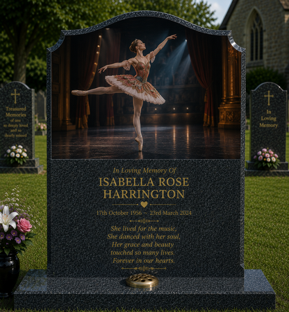 Dance & Performing Arts Memorials Design 5, personalised memorial design by Magic Memorials, HD0916