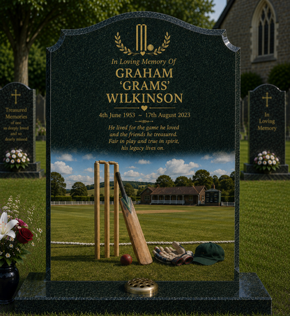 Traditional & Team Sports Memorials Design 4, personalised memorial design by Magic Memorials, HD0936
