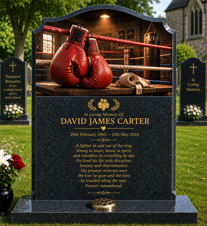 Traditional & Team Sports Memorials Design 5, personalised memorial design by Magic Memorials, HD0937