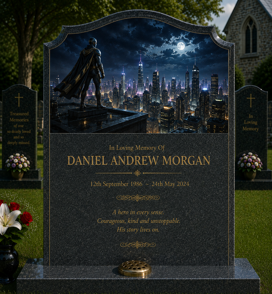 Superheroes & Comics Memorials Design 2, personalised memorial design by Magic Memorials, HD0939