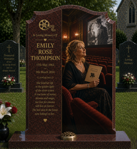 Classic Film & Cinema Memorials Design 1, personalised memorial design by Magic Memorials, HD0958