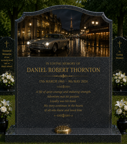 Action & Spy Film Memorials Design 4, personalised memorial design by Magic Memorials, HD0970