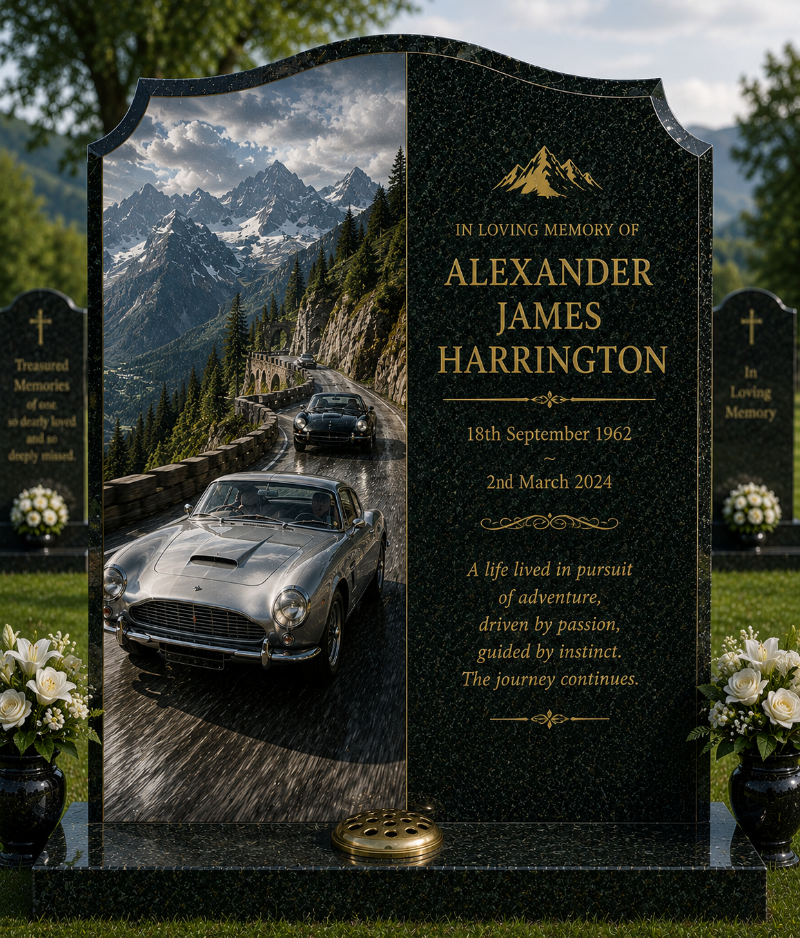 Action & Spy Film Memorials Design 1, personalised memorial design by Magic Memorials, HD0972