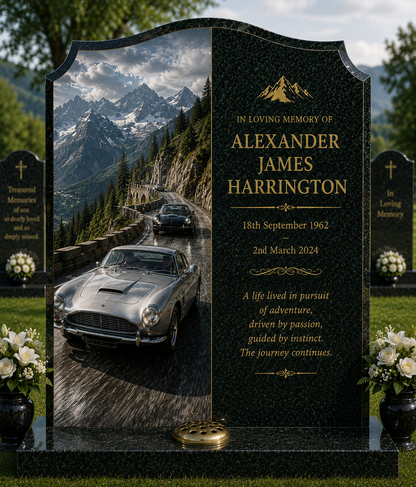 Action & Spy Film Memorials Design 1, personalised memorial design by Magic Memorials, HD0972