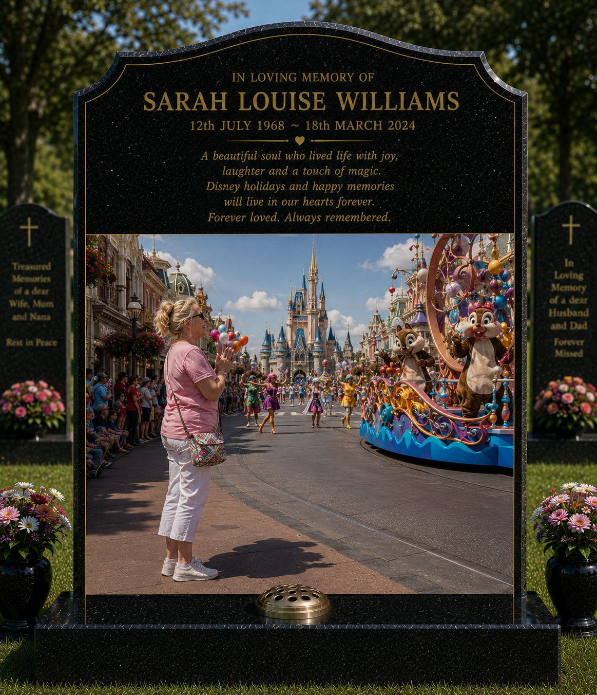Disney, Animation & Family Film Memorials Design 3, personalised memorial design by Magic Memorials, HD0976