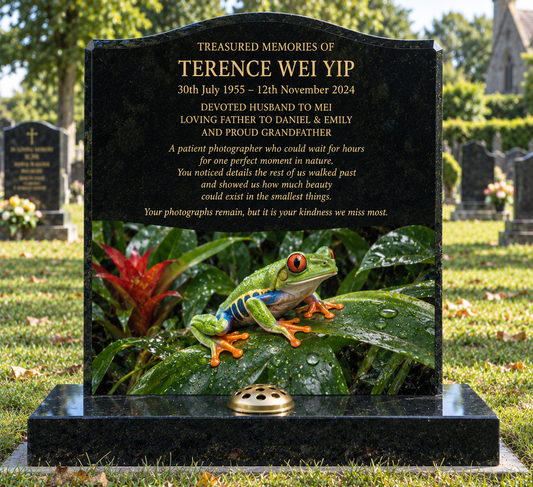 Exotic Animal Memorials Design 2, personalised memorial design by Magic Memorials, HD1412