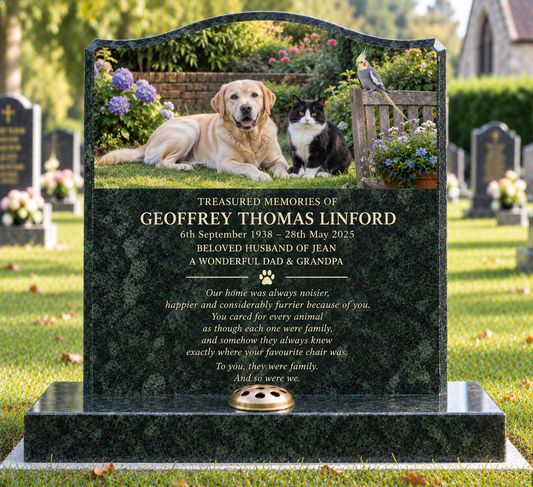 Pets & Their People Memorials Design 2, personalised memorial design by Magic Memorials, HD1430