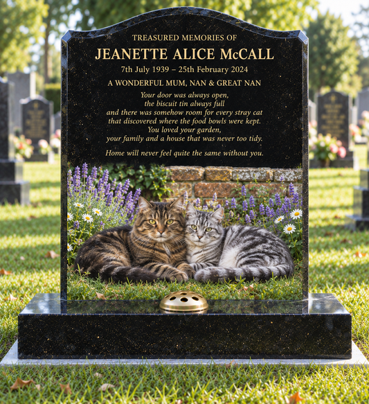Cat Lover Memorials Design 2, personalised memorial design by Magic Memorials, HD1436