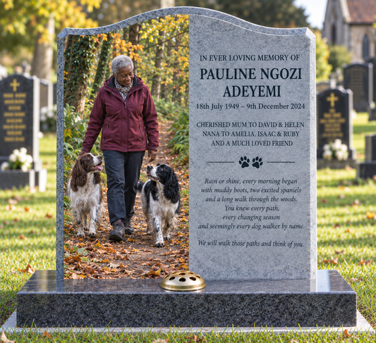 Dog Lover Memorials Design 1, personalised memorial design by Magic Memorials, HD1441