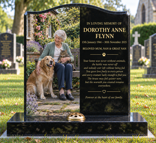 Dog Lover Memorials Design 2, personalised memorial design by Magic Memorials, HD1442