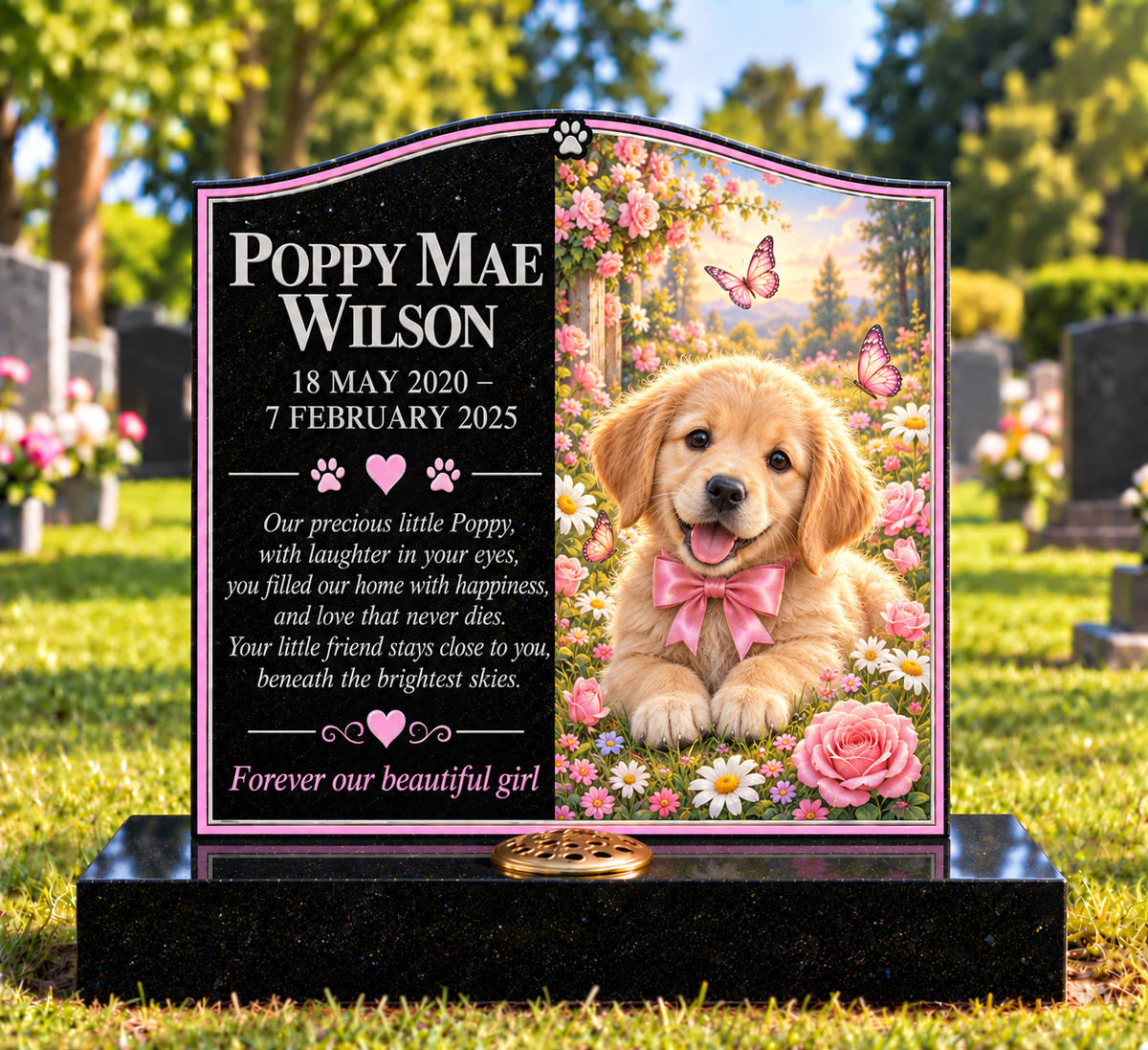 Baby Animal Children's Custom Memorial Designs Design 2, personalised memorial design by Magic Memorials, HD1462