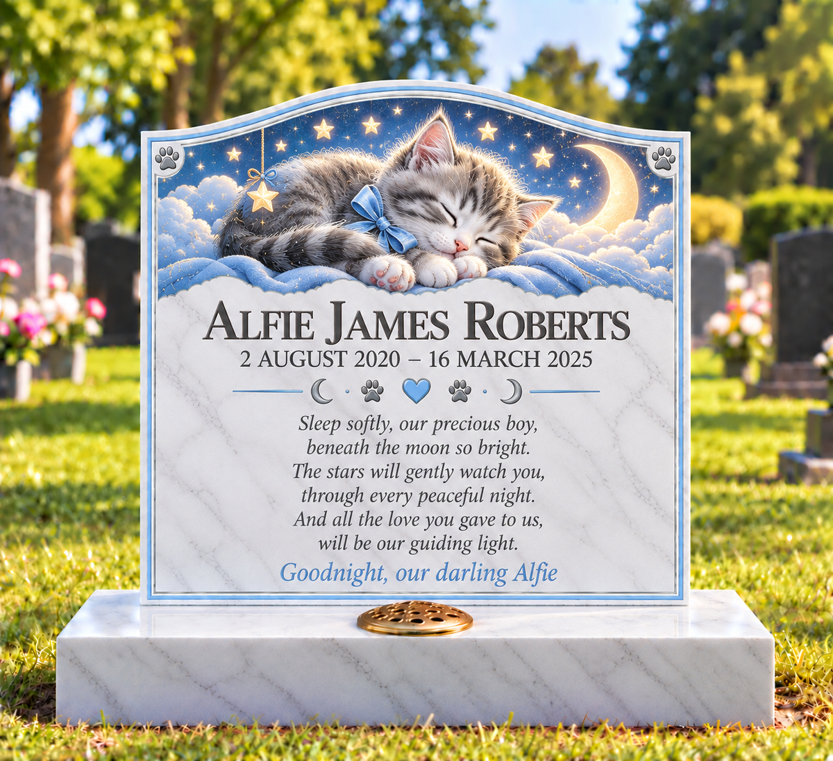 Baby Animal Children's Custom Memorial Designs Design 3, personalised memorial design by Magic Memorials, HD1463