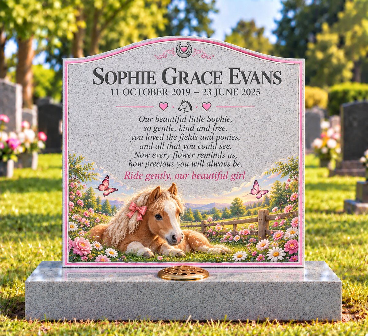Baby Animal Children's Custom Memorial Designs Design 4, personalised memorial design by Magic Memorials, HD1464