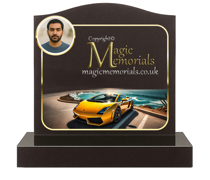 Classic Ogee Cremation Headstone 17 x 20 x 3 inch - Fully Customisable