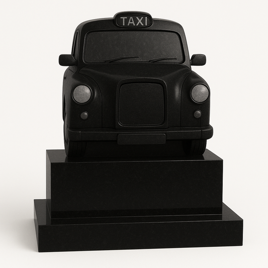 3D Taxi Memorial Headstone, granite memorial by Magic Memorials, MM262