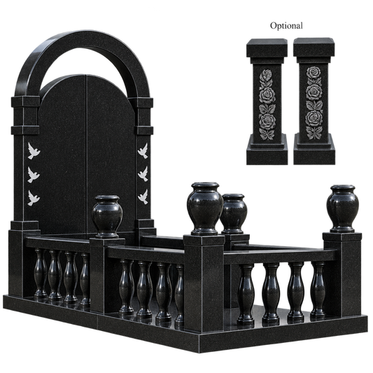 Celestia Gates of Heaven Granite Memorial, granite memorial by Magic Memorials, MM113