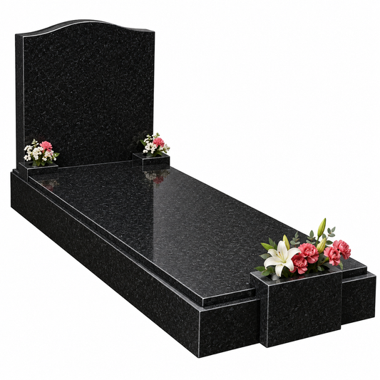 Centora Granite Kerb Set Memorial, granite memorial by Magic Memorials, MM106