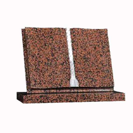 Cordara Curved Book Granite Cremation Memorial, granite memorial by Magic Memorials, MM157